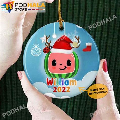 Custom Christmas Ornaments, Santa Cocomelon Personalized Ornaments ...