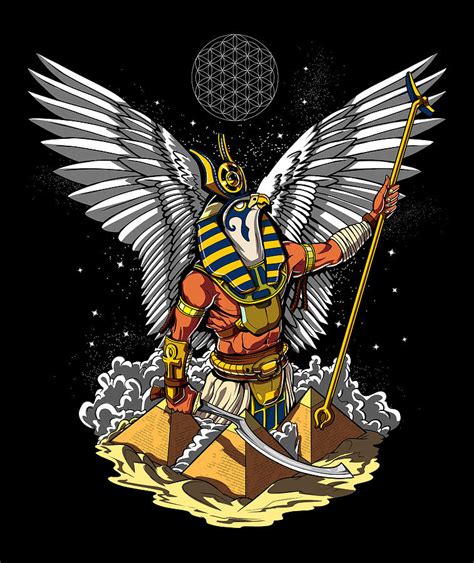 Egyptian God Horus Digital Art by Nikolay Todorov - Pixels