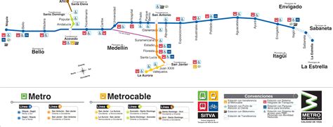 Subway Map of Medellín - Mapa Metro