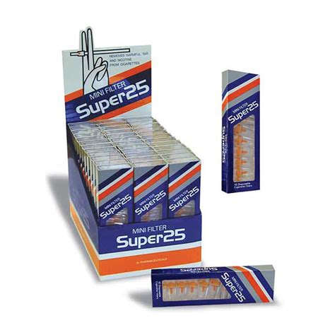 A1 Super 25 Mini-filters for Cigarettes 10's (Display of 36)