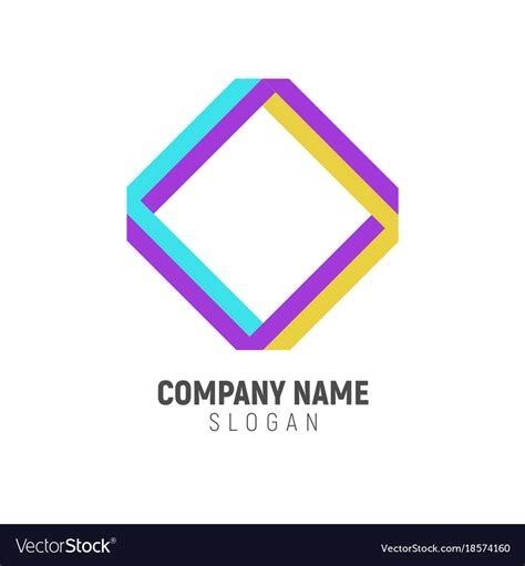 Connection shape logo design Royalty Free Vector Image