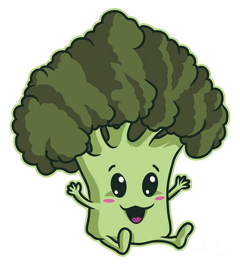 Baby Broccoli Cute And Green Vegan Plant Digital Art by Mister Tee - Fine Art America