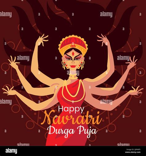 Happy Navratri Durga Puja Stock Vector Image & Art - Alamy