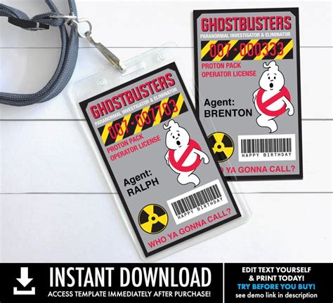 Printable Ghostbusters Name Tag - Free Printable Templates