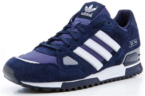 Adidas Trainers Men's ZX750 Suede Trainers Gym Shoes Sneakers Navy/Blue ...