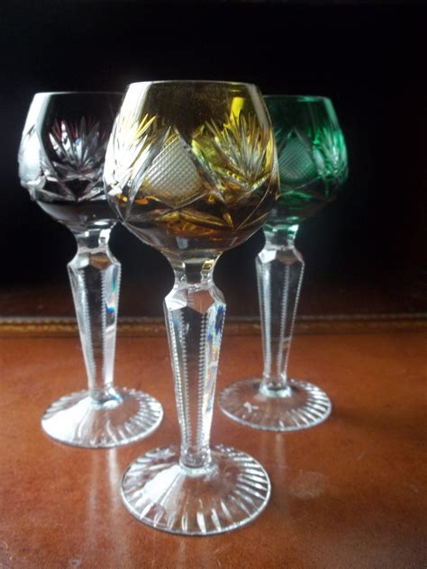 Vintage Etched Colored Liqueur Sherry Glasses Set of 3 – Haute Juice