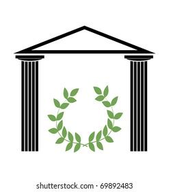 Greek Temple Doric Columns Stock Vector (Royalty Free) 69892483 | Shutterstock