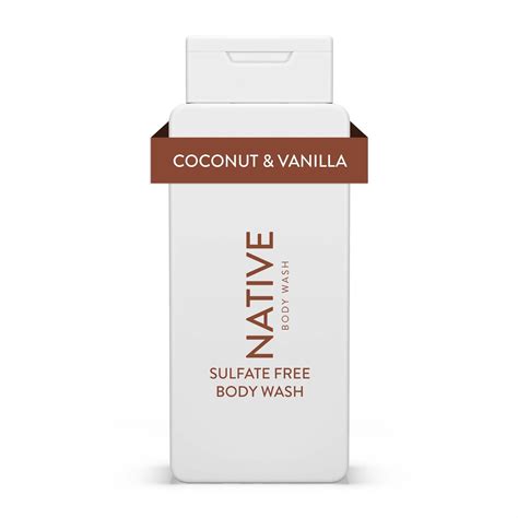 Native Natural Body Wash, Coconut & Vanilla, Sulfate Free, Paraben Free ...