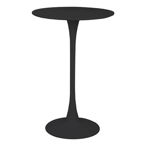 City: Round High Bar Table-Wood Top; (Ø70x106cm), Black - T&C