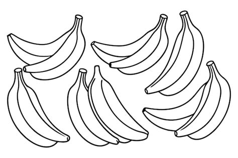 Premium Vector | Banana line art sketch guide tutorial