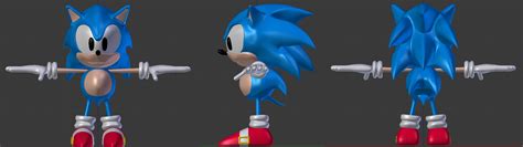 3D Model Classic Sonic by ZeroR102 on DeviantArt