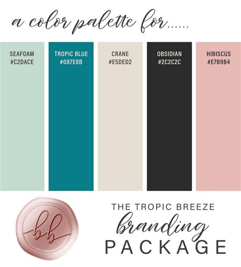 The Tropic Breeze Branding Collection Color Palette Color Swatches | Logo design color palette ...