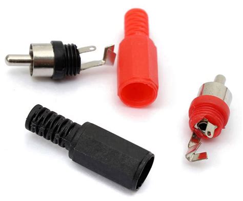 4 x RCA Phono Male Inline Cable Plug Solder Connector | All Top Notch