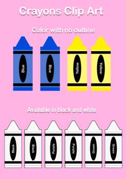 Crayon Clip Art / Crayons clipart / Color Clip Art / #fabulousfallsavings