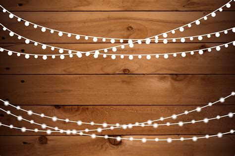 String Lights Clip Art Set - PNG, AI (81791) | Decorations | Design Bundles