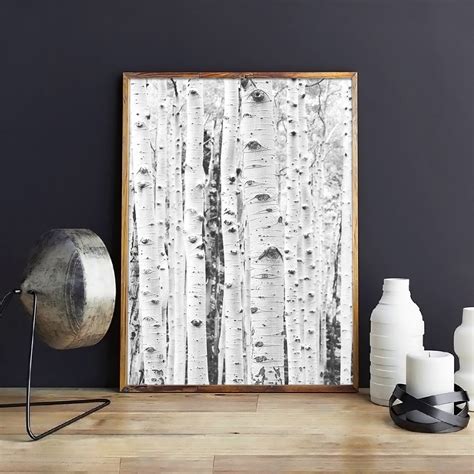 Birch Tree Wall Art Forest Print Scandinavian Wall Art Nordic | Etsy