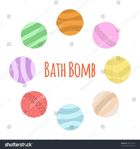 Bath Bomb Cartoon Set Nature Organic Stock Vector 594701918 - Shutterstock