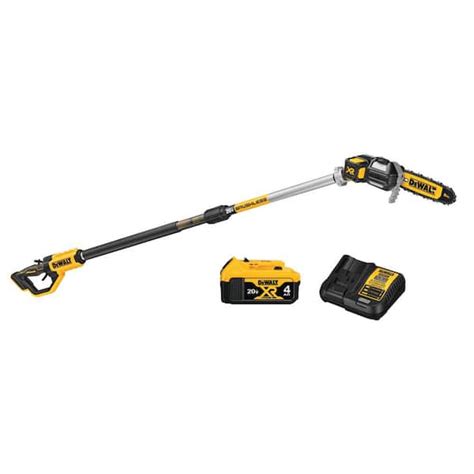 DEWALT 20V MAX 8 in. Brushless Cordless Battery Powered Pole Saw Kit with (1) 4 Ah Battery ...