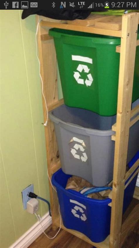 indoor recycling storage ideas - Google Search | Recycling bin storage, Recycling station ...