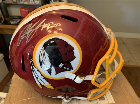 The full sized Washington helmet signed by Dwayne Haskins that I won in ...