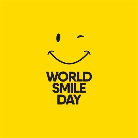 World Smile Day Celebrations Vector Template Design Illustration ...