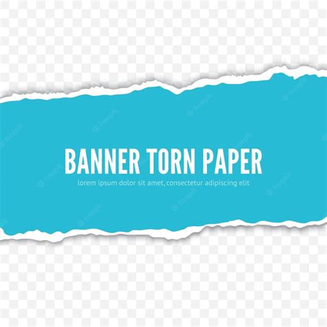 Premium Vector | Torn paper piece realistic banner template