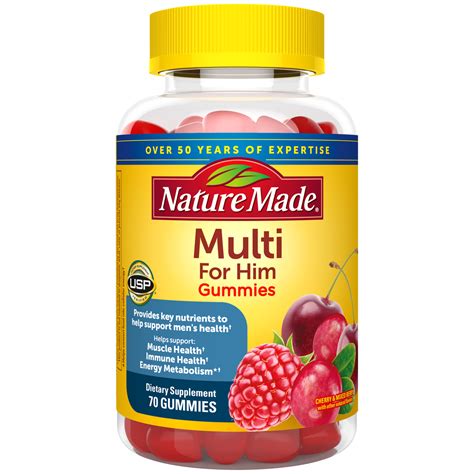 Multivitamin for Men Gummies | Nature Made Multi for Him Gummy Vitamins#N# & Nature Made®