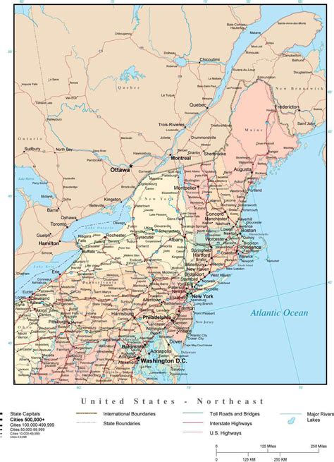 Printable Northeast Usa Map