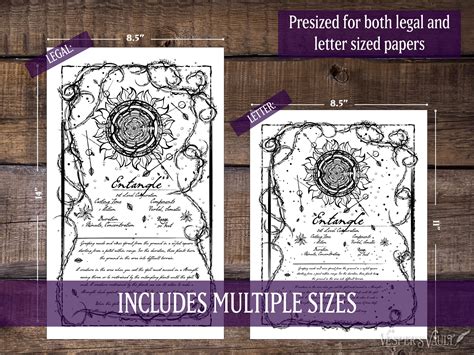 DND Printable Spell Scrolls, Tabletop Prop, Magic, Black & White Design ...