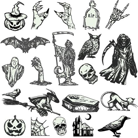 Ghosts And Black Cat Best Temporary Halloween Tattoos | lupon.gov.ph