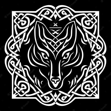 Premium Vector | Fox celtic