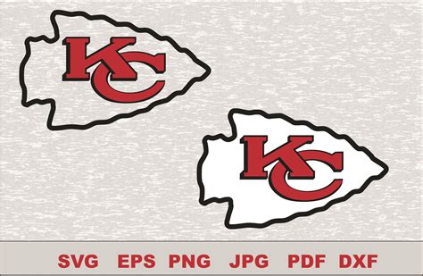 Kansas City Chiefs SVG DXF Logo Silhouette Studio Transfer Iron on Cut File Cameo Cricut Iron on ...