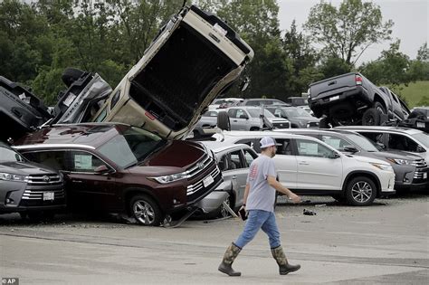 Hundreds Of New Cars Destroyed By Tornadoes At A Toyota Dealership In U.S(Pics) - Autos - Nigeria