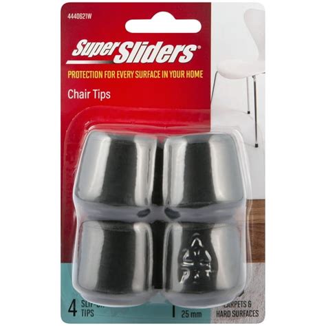 Super Sliders 1" Round Rubber Tip Chair Leg Caps Floor Protection Pad Black, 4 Pack - Walmart ...