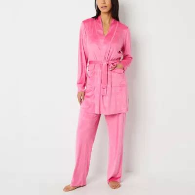 Juicy By Juicy Couture Womens Pajama + Robe Sets 3-pc. Long Sleeve