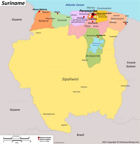 Suriname Map | Detailed Maps of Republic of Suriname (Surinam)