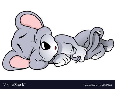 Sleeping mouse Royalty Free Vector Image - VectorStock