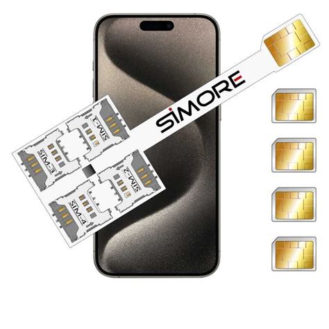 iPhone 15 Pro Max Quadruple Dual SIM Adapter Speed Xi-Four 15 Pro Max - Multi SIM cards - 5G 4G ...