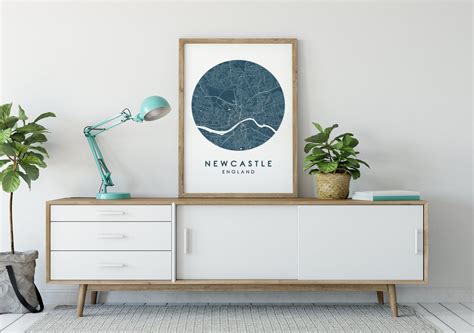 Newcastle City Map Print Street Map Art Newcastle Map - Etsy UK