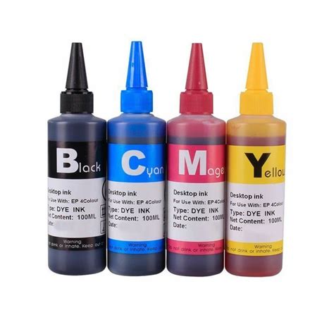 100MLx 4 Colors Universal Refill Dye Ink kit Printer ink ciss tank Replacement For HP for Canon ...