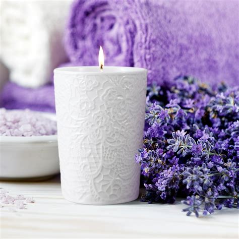 Holiday Gift, Christmas Candles,Lavender Scented Candle in Lace ...