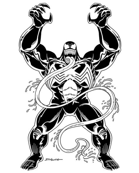 Venom Drawing Black And White - Serpiente Wallpaper