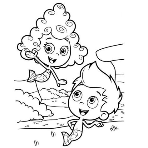 Goby and Deema from Bubble Guppies Coloring Pages - Free Printable ...