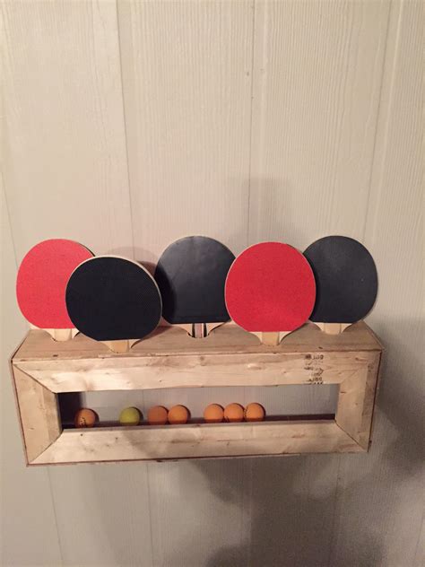 DIY Ping Pong Paddle and Ball Holder | Table tennis room, Pool table ...