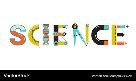 Science banner typography and background Vector Image