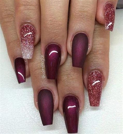 20+ Best Pretty Nails Part4 in 2020 | Maroon nail designs, Maroon nails, Acrylic nails coffin ...