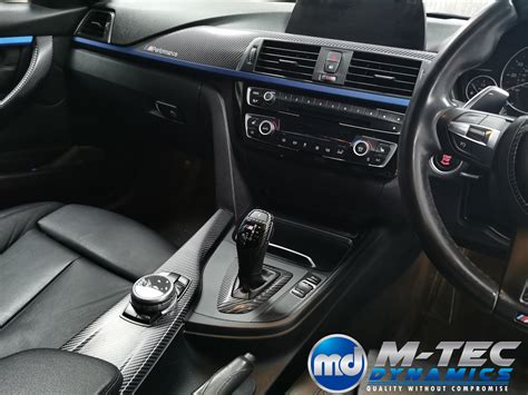 BMW F32 COUPE F82 M4 INTERIOR TRIM SET - 4D CARBON / BLUE ACCENT – M-Tec Dynamics