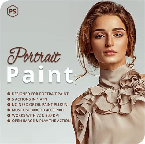 5 Portrait Paint Photoshop Actions - FreeGFX4u