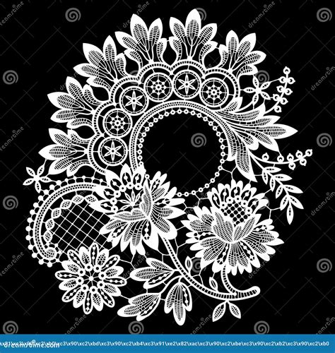 White Lace. Clip Art stock vector. Illustration of floral - 65818798