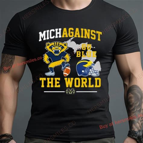 Michigan Wolverines Mascot 2024 Michiagainst Go Blue The World Shirt - Hersmiles